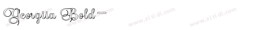 Georgiia Bold字体转换